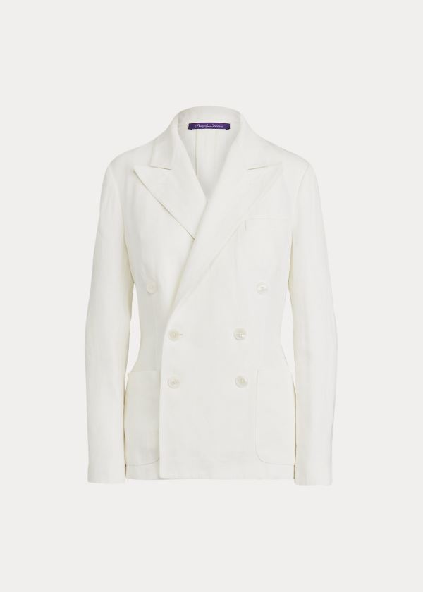 Chaquetas Ralph Lauren Mujer Blancos - Alexi Linen - GSUJX5401